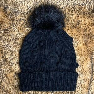 Loft Beanie Chenille Faux Fur Pom Pom Hat Maroon Red Wine Cozy Warm Classic Boho LOFT | Accessories | Loft Beanie Chenille Faux Fur Pom Pom  main image 3